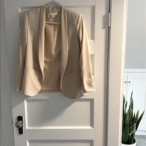 H&M Cream Open-Front Blazer